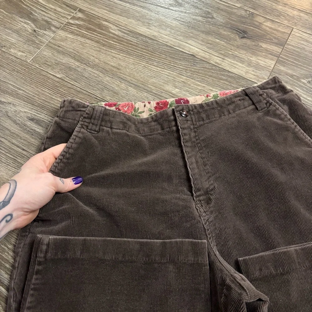 Y2K does 70s Vintage Erika & Co Corduroy Flare Pants (Chocolate Brown) Size 14